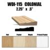 Colonial WDI-115 - Window Casing with Wood Type Samples