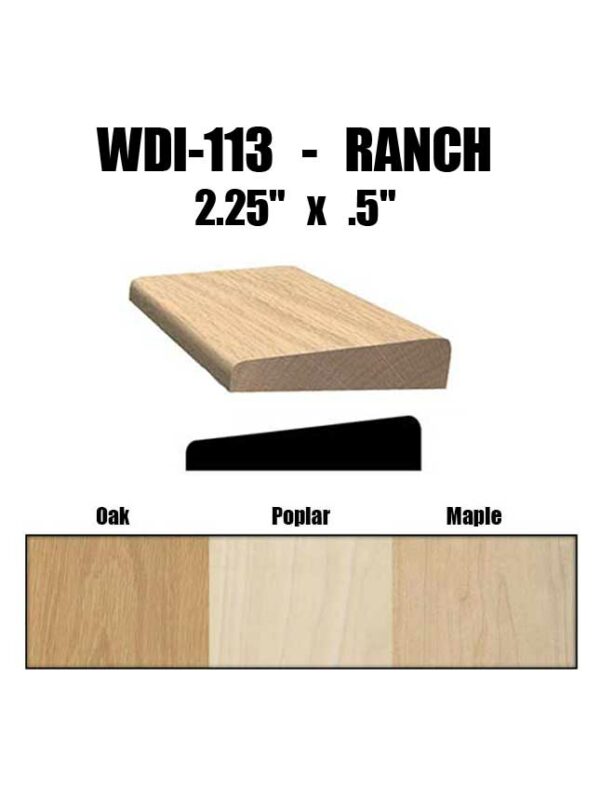 WDI-113 Product Image with Size and Wood Choices