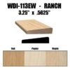 WDI-113EW Product Image with Size and Wood Choices