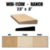 WDI-113W Product Image with Size and Wood Choices