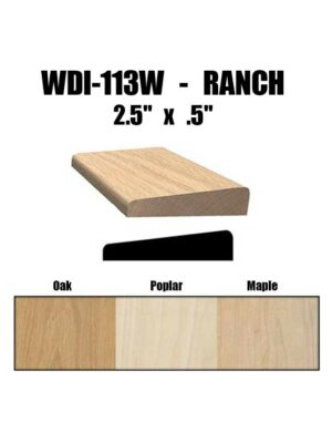 WDI-113W Product Image with Size and Wood Choices