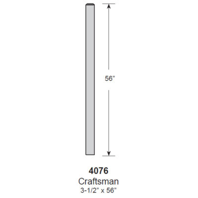 4076 Newel Post with Measurements