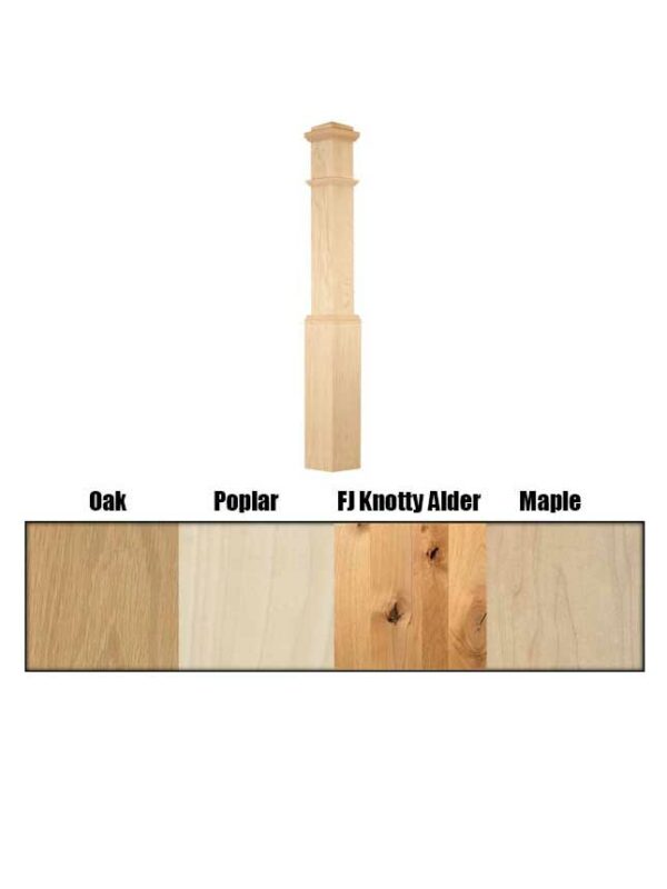 4091 Newel Post with Wood Types