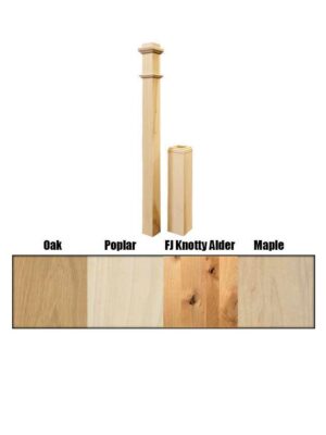 4291 Newel Post with Wood Types