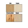 4 Wood Types in Square Arrangement