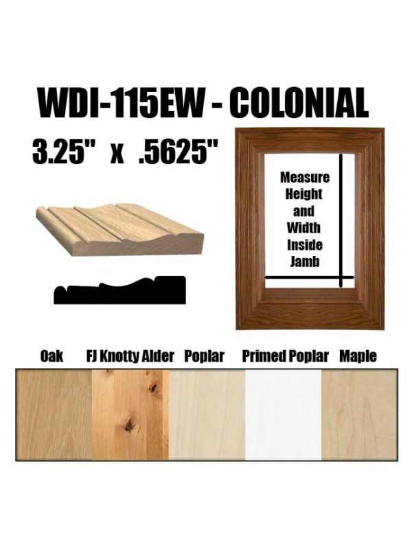 Colonial 115EW with Species, Outline & Measurements