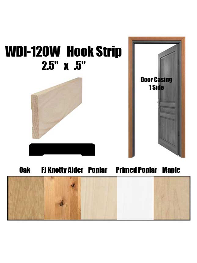 Door Casing, Hook Strip (WDI-120W, 2.5″ x .5″) Order by Door Size - WDI  ProAdvantage
