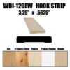 Hook Strip Casing, WDI-120EW with Wood Samples