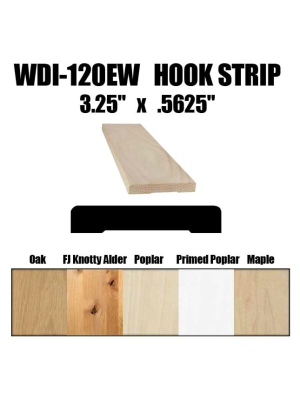 Hook Strip Casing, WDI-120EW with Wood Samples