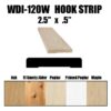 Hook Strip Casing, WDI-120W with Wood Samples