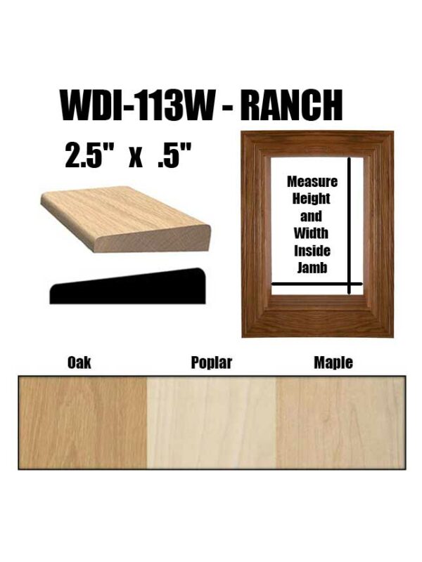 WDI-113W Ranch Window Casing Pre Assembled