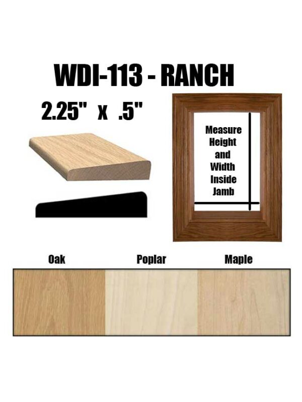 WDI-113 Ranch Window Casing Pre Assembled