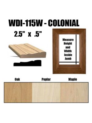 WDI-115W Colonial Window Casing Pre Assembled