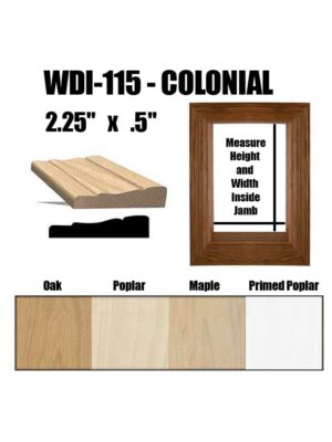 WDI-115 Colonial Window Casing Pre Assembled