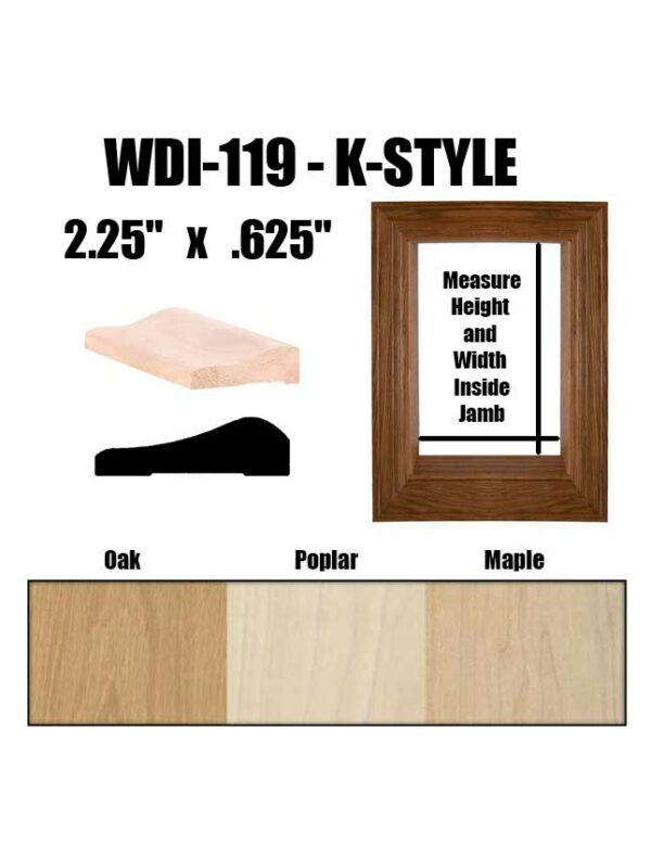 WDI-119 K-Style Window Casing Pre-Assembled