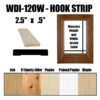 WDI-120W Hook Strip Window Casing Pre-Assembled