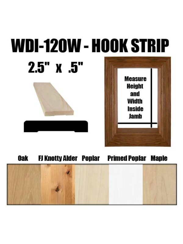 WDI-120W Hook Strip Window Casing Pre-Assembled