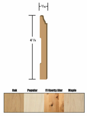 Base Board H638 with Wood Samples